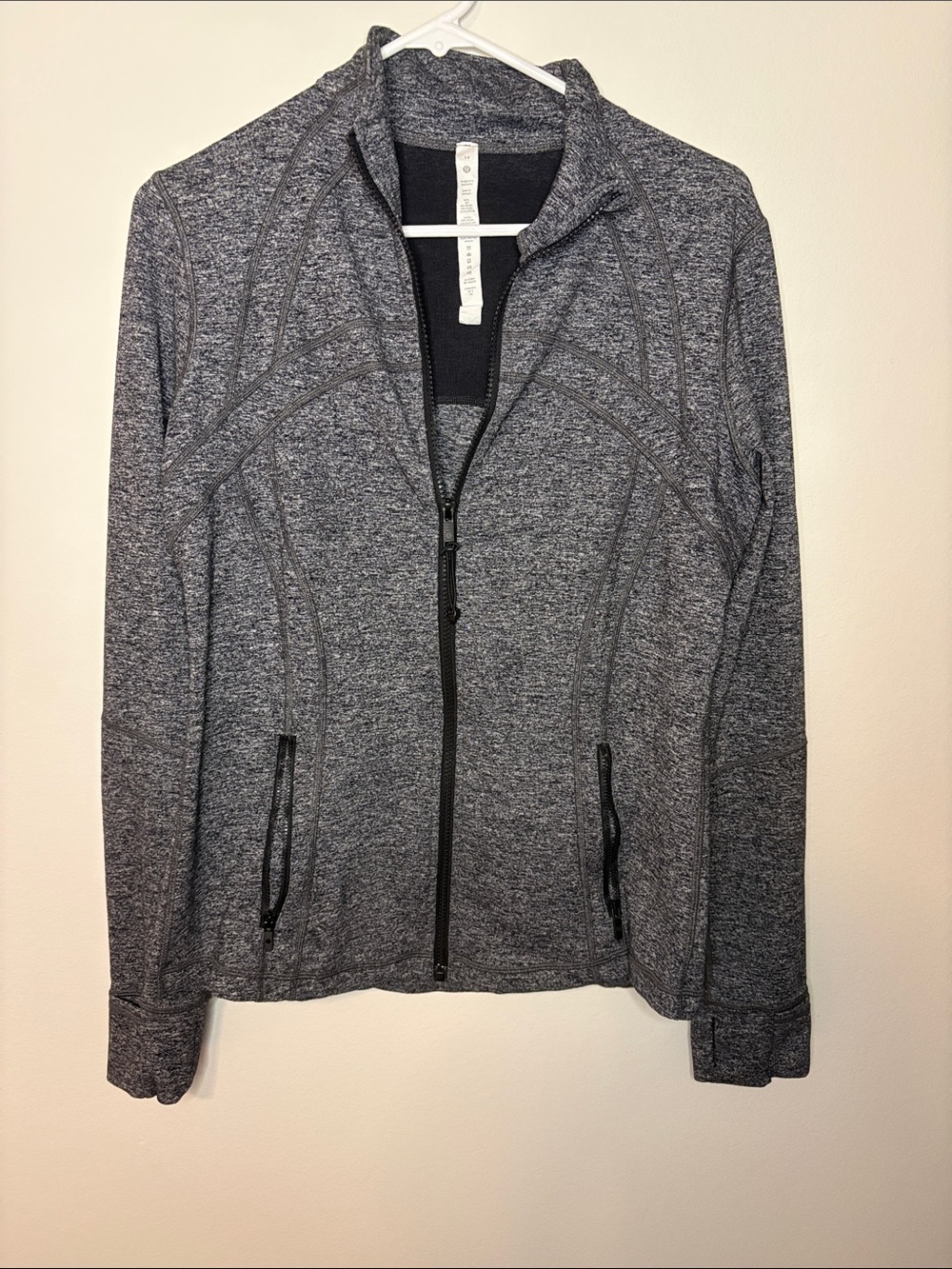 lululemon athletica Men’s Heather Charcoal Zip-Up Jacket Chicago Blackhawks